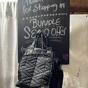 LUG, black bag, overnight bag, black